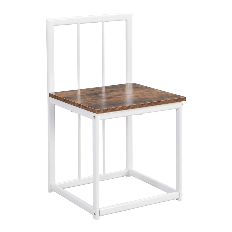 Ensemble de salle à manger moderne 7 pièces avec structure en métal, comprenant une table demi-ronde et 6 chaises.