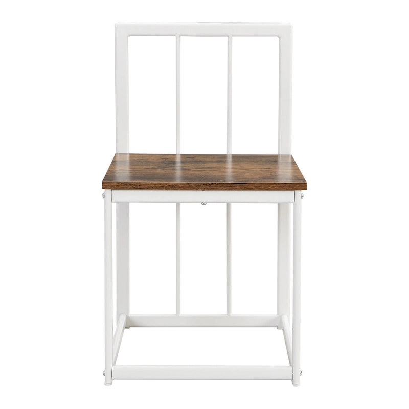 Ensemble de salle à manger moderne 7 pièces avec structure en métal, comprenant une table demi-ronde et 6 chaises.