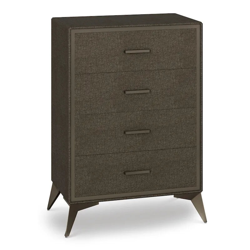 Commode de rangement en tissu avec structure métallique et tiroir