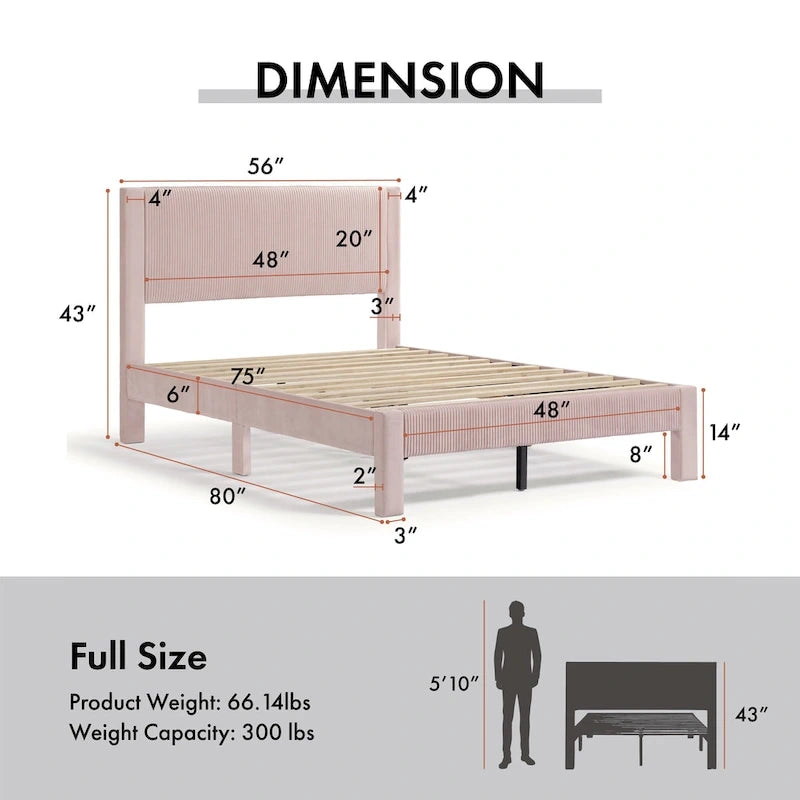 Lit plateforme moderne Alyssa de Furniture of America, recouvert de velours, avec tête de lit capitonnée et sommier à lattes en bois