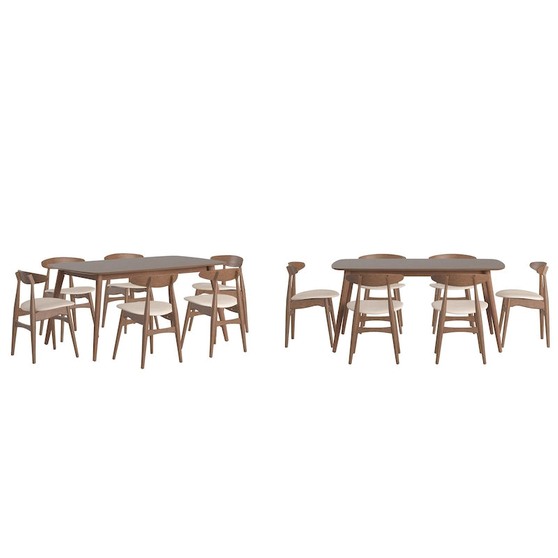 Ensemble de salle à manger conique Ribe de style moderne du milieu du siècle