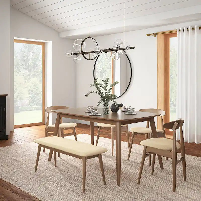 Ribe Mid-Century Modern Tapered Dining Set