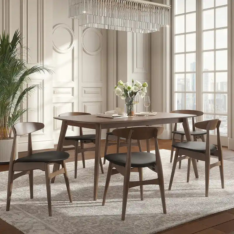 Ensemble de salle à manger conique Ribe de style moderne du milieu du siècle
