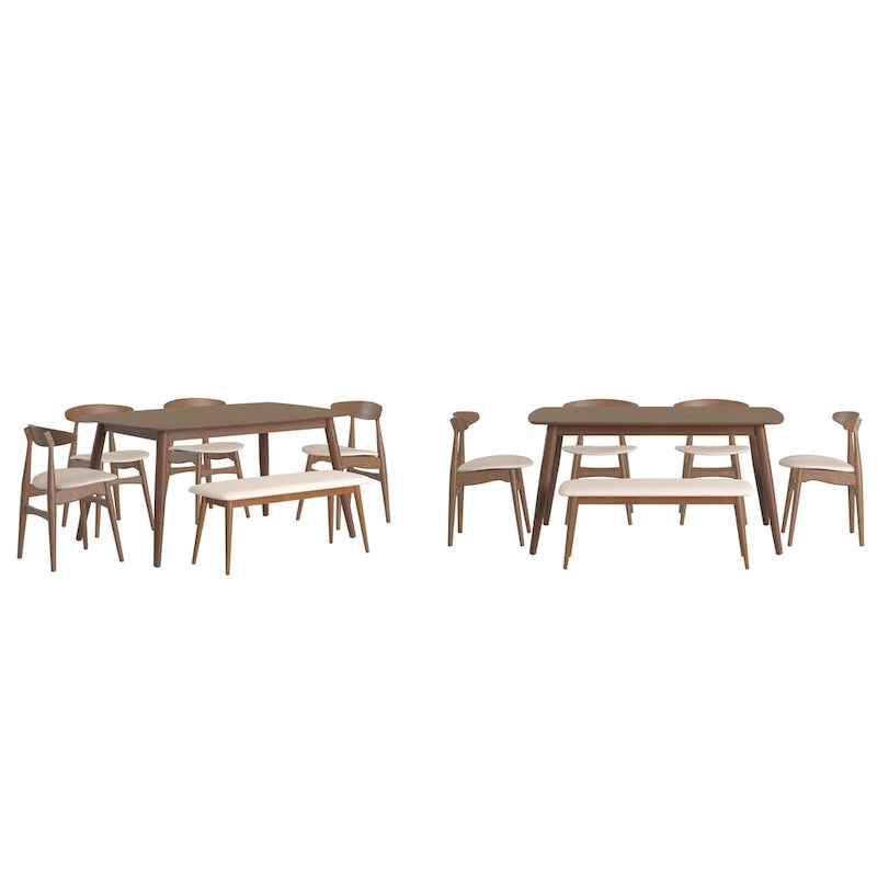 Ensemble de salle à manger conique Ribe de style moderne du milieu du siècle