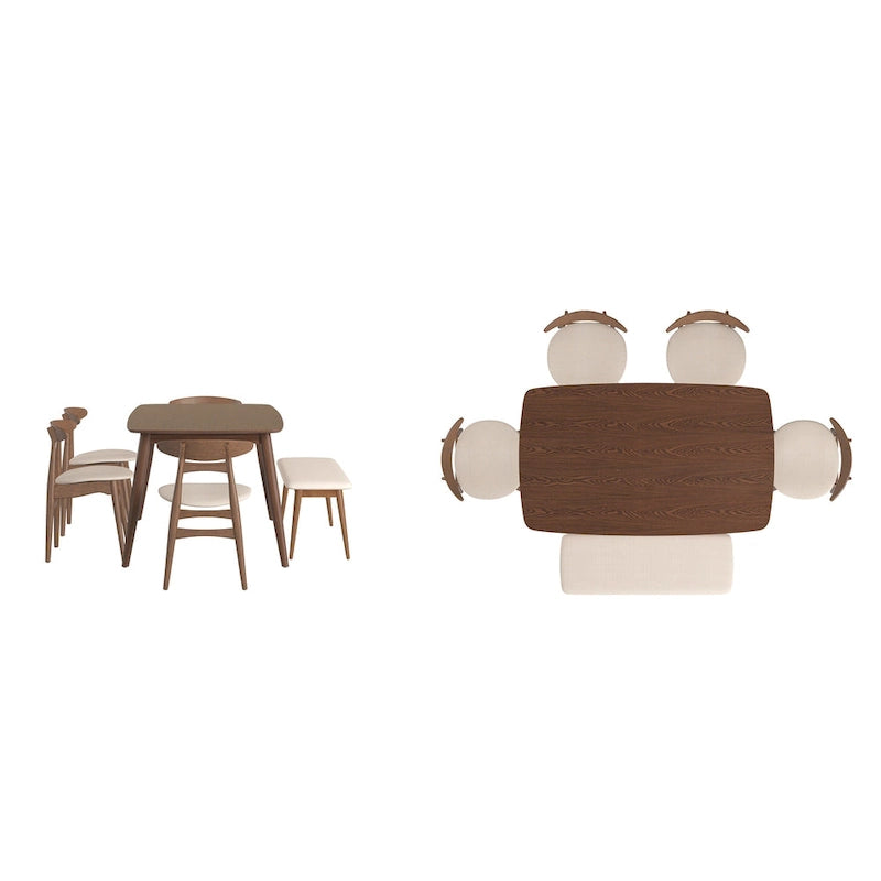 Ensemble de salle à manger conique Ribe de style moderne du milieu du siècle
