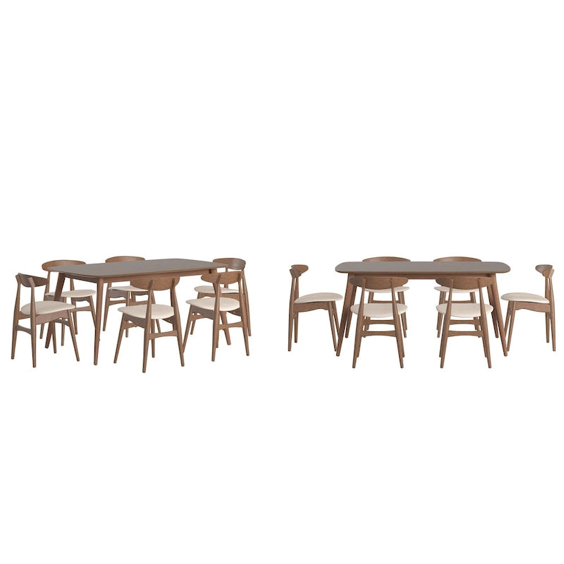 Ensemble de salle à manger conique Ribe de style moderne du milieu du siècle