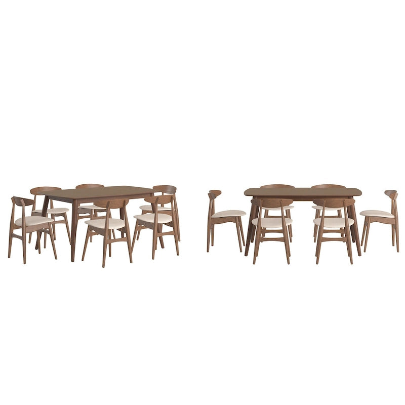 Ensemble de salle à manger conique Ribe de style moderne du milieu du siècle