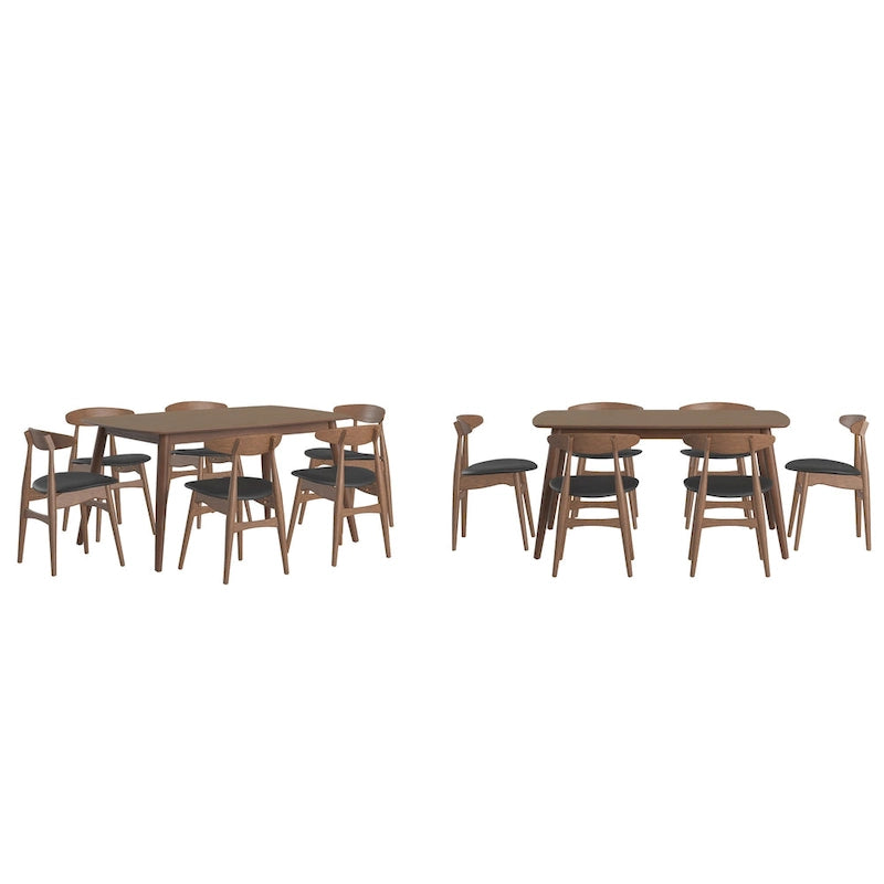 Ensemble de salle à manger conique Ribe de style moderne du milieu du siècle