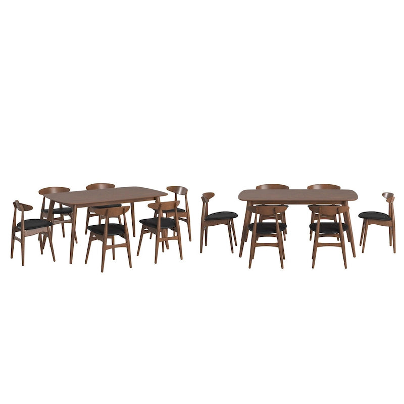 Ensemble de salle à manger conique Ribe de style moderne du milieu du siècle