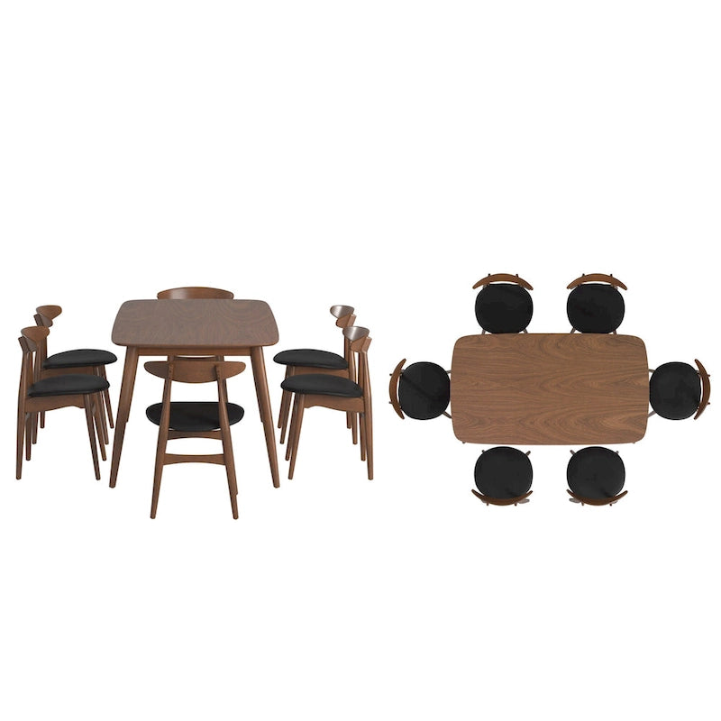 Ensemble de salle à manger conique Ribe de style moderne du milieu du siècle
