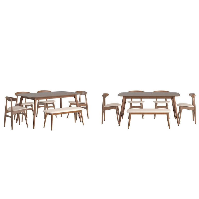 Ensemble de salle à manger conique Ribe de style moderne du milieu du siècle
