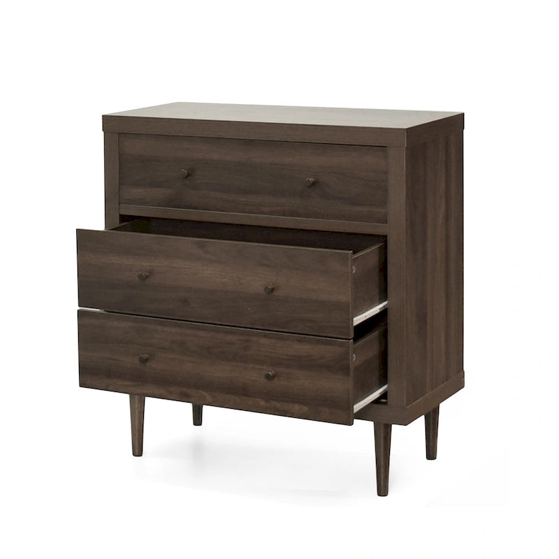 Commode Nystrom à 3 tiroirs, style moderne du milieu du siècle, par Christopher Knight Home