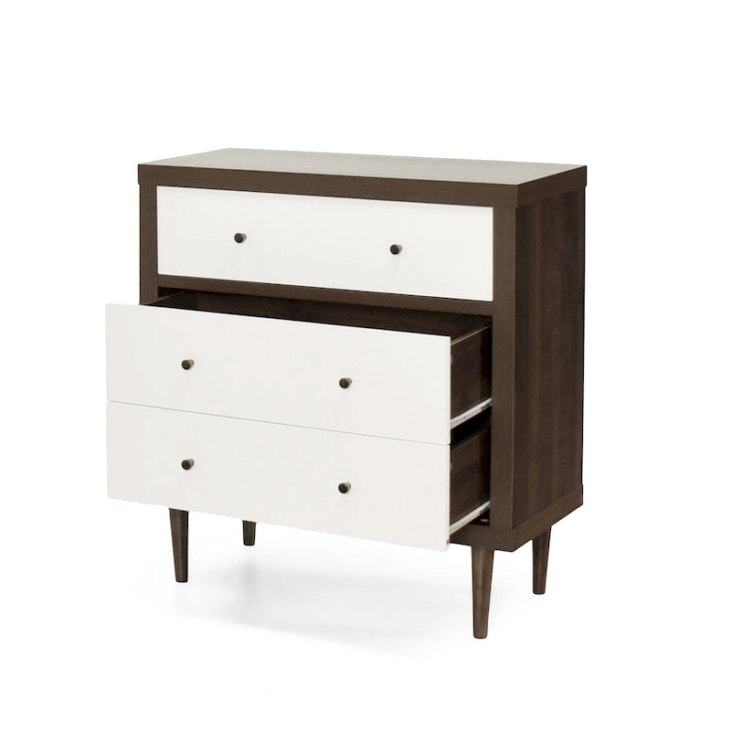 Commode Nystrom à 3 tiroirs, style moderne du milieu du siècle, par Christopher Knight Home