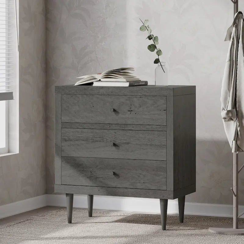 Commode Nystrom à 3 tiroirs, style moderne du milieu du siècle, par Christopher Knight Home