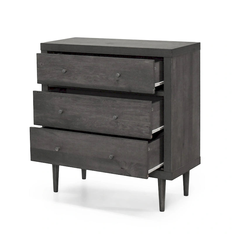 Commode Nystrom à 3 tiroirs, style moderne du milieu du siècle, par Christopher Knight Home