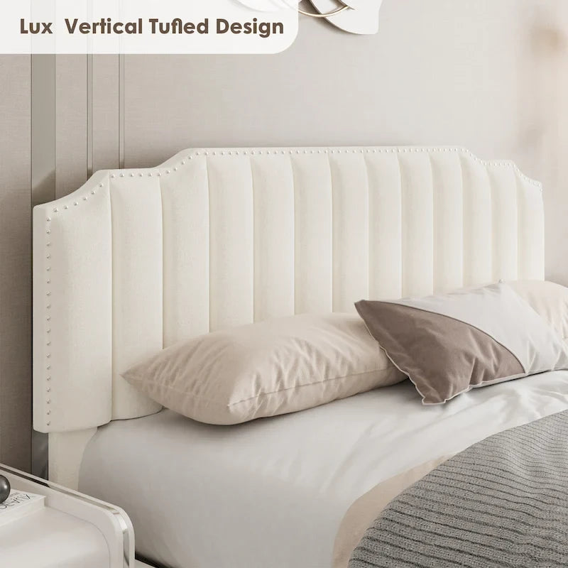 Lit coffre plateforme relevable recouvert de velours