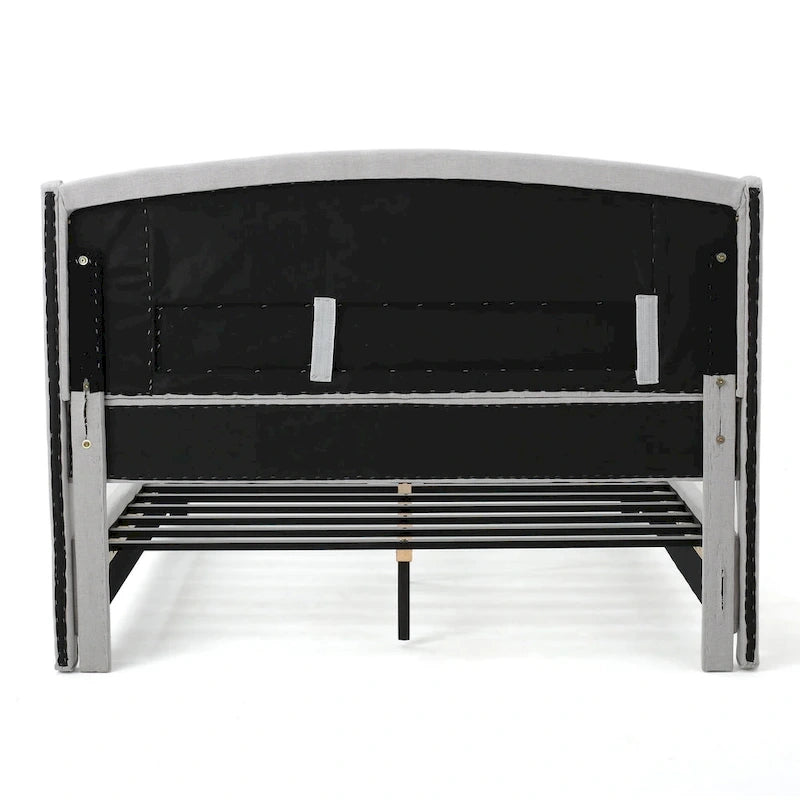 Lit plateforme King à profil bas rembourré Virago par Christopher Knight Home