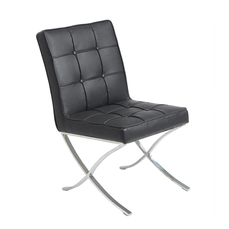 Chaises de salle à manger Milania modernes en cuir capitonné (lot de 2) par Christopher Knight Home