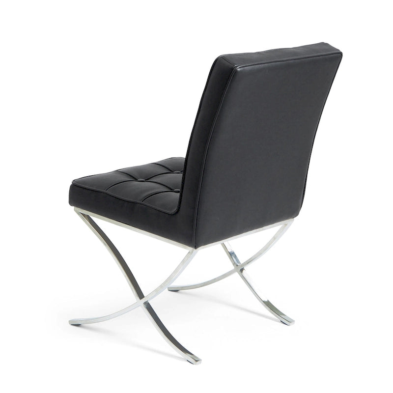 Chaises de salle à manger Milania modernes en cuir capitonné (lot de 2) par Christopher Knight Home