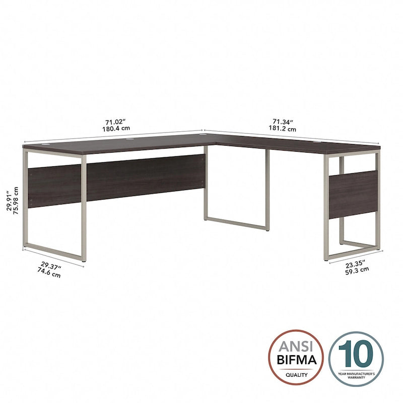 Bureau hybride en forme de L (72 po x 30 po) de Bush Business Furniture