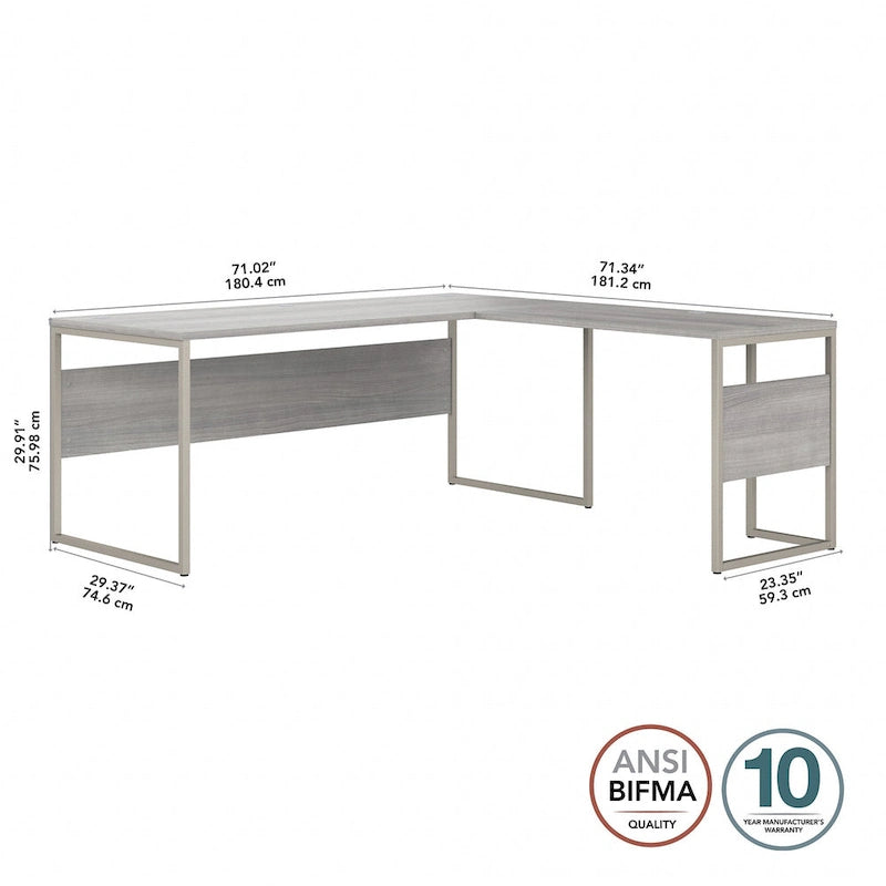 Bureau hybride en forme de L (72 po x 30 po) de Bush Business Furniture