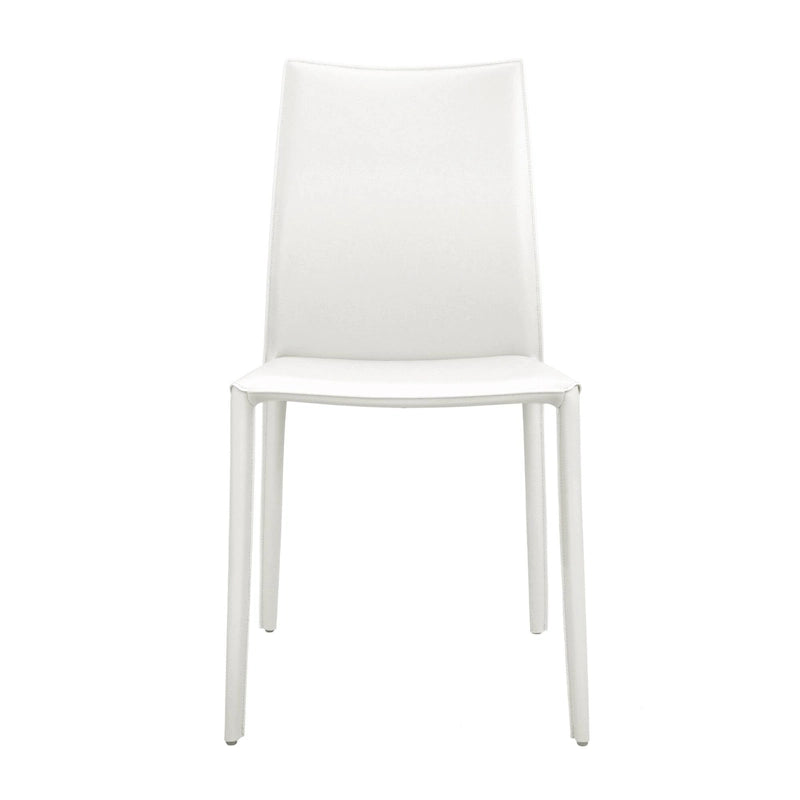 Chaise de salle à manger Lynda en cuir reconstitué, style moderne du milieu du siècle