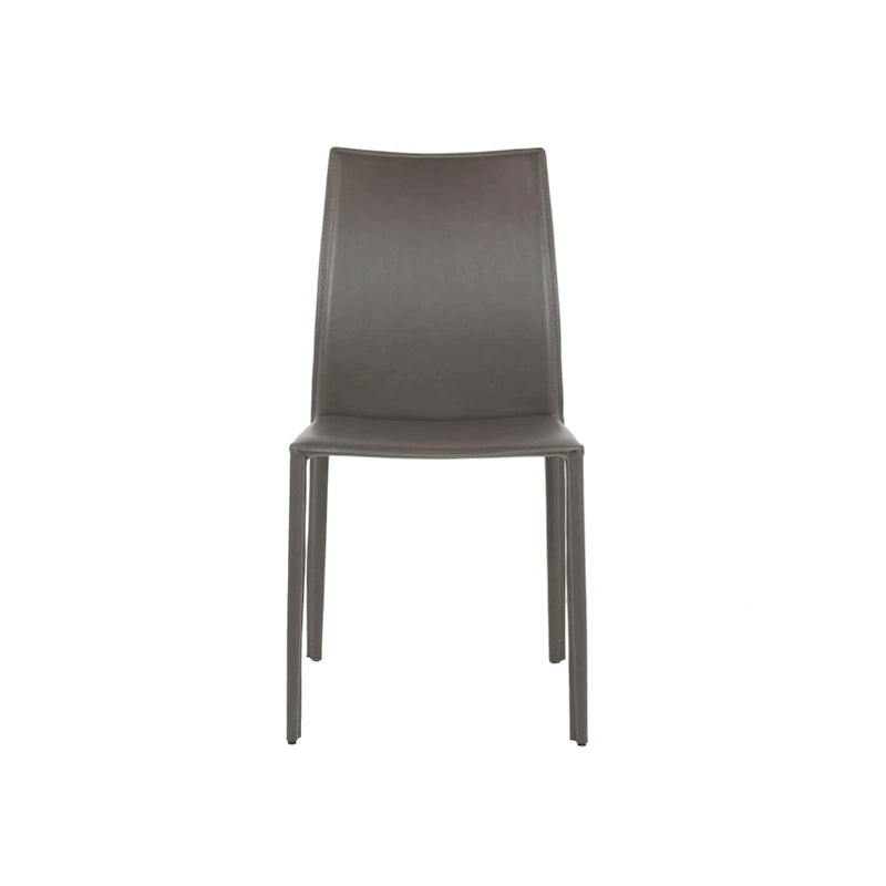 Chaise de salle à manger Lynda en cuir reconstitué, style moderne du milieu du siècle