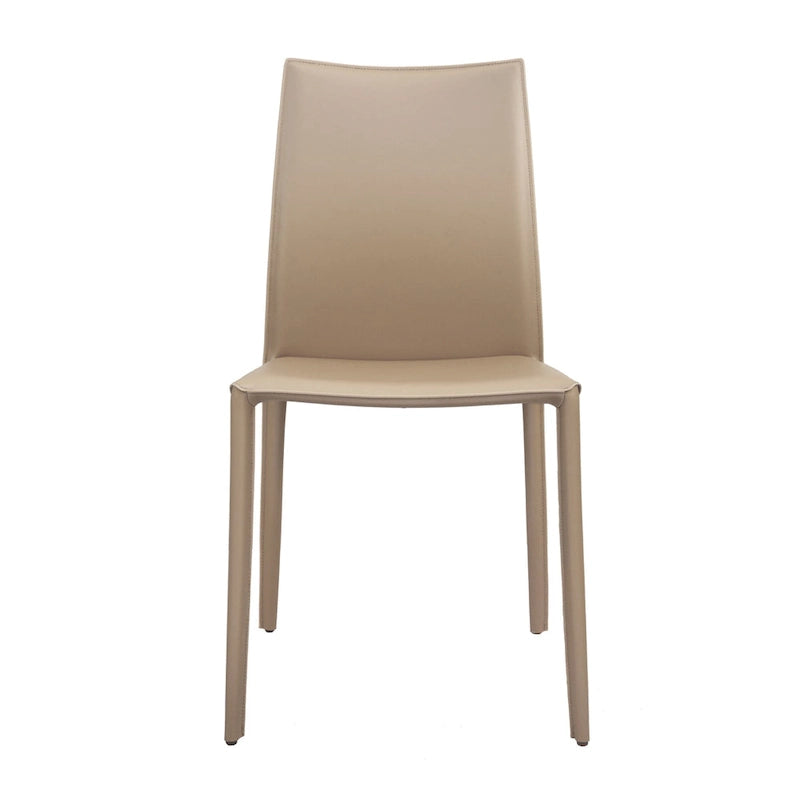 Chaise de salle à manger Lynda en cuir reconstitué, style moderne du milieu du siècle