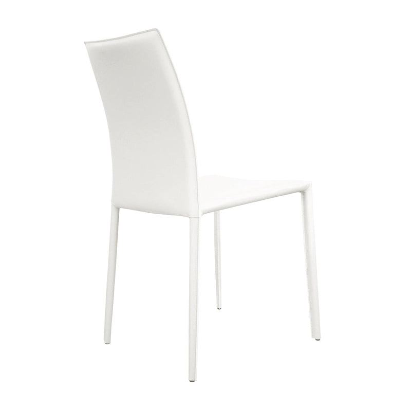 Chaise de salle à manger Lynda en cuir reconstitué, style moderne du milieu du siècle