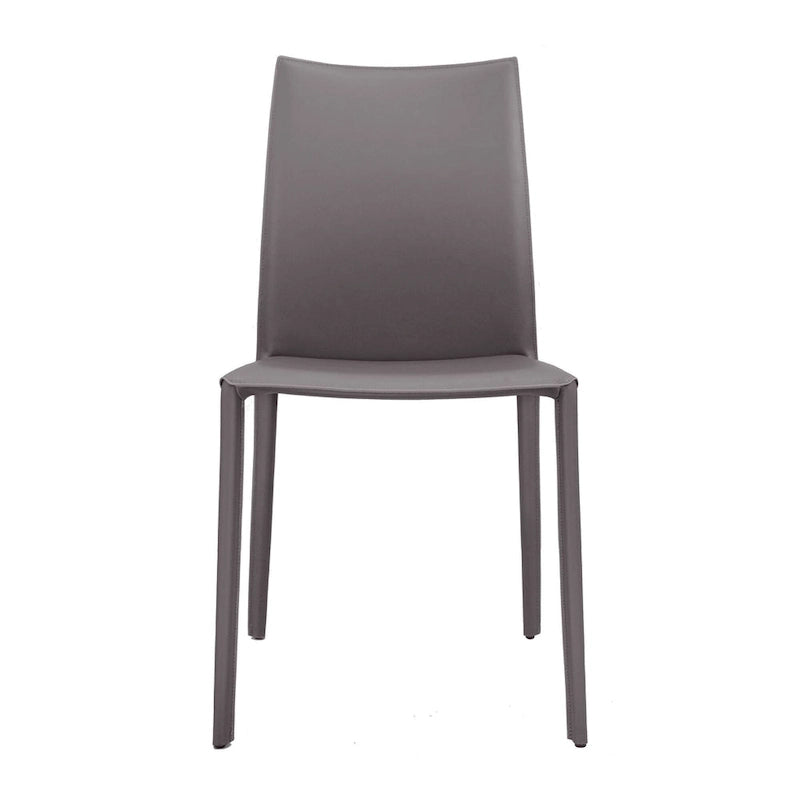 Chaise de salle à manger Lynda en cuir reconstitué, style moderne du milieu du siècle