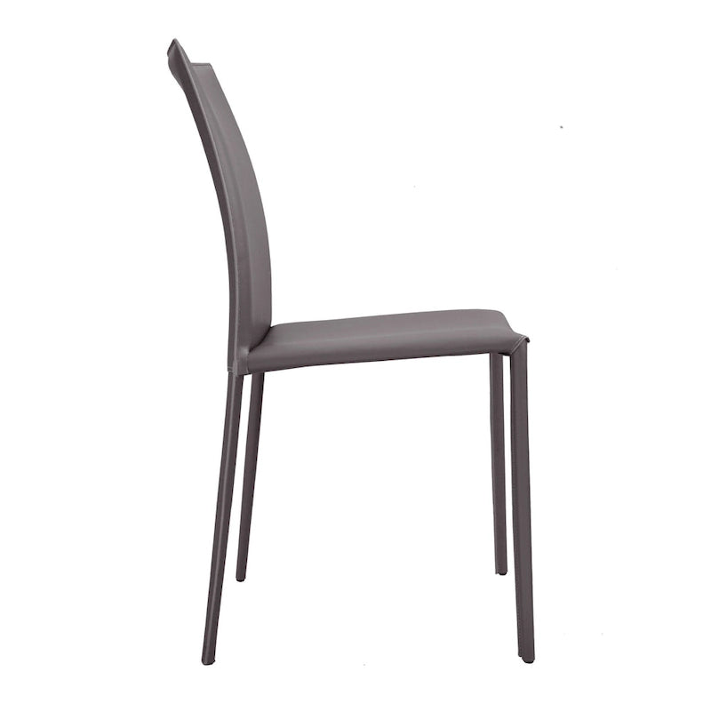 Chaise de salle à manger Lynda en cuir reconstitué, style moderne du milieu du siècle