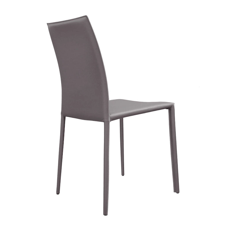 Chaise de salle à manger Lynda en cuir reconstitué, style moderne du milieu du siècle