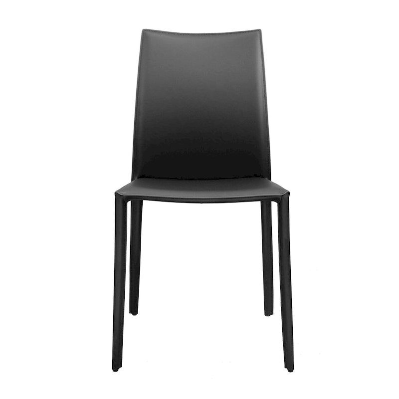 Chaise de salle à manger Lynda en cuir reconstitué, style moderne du milieu du siècle