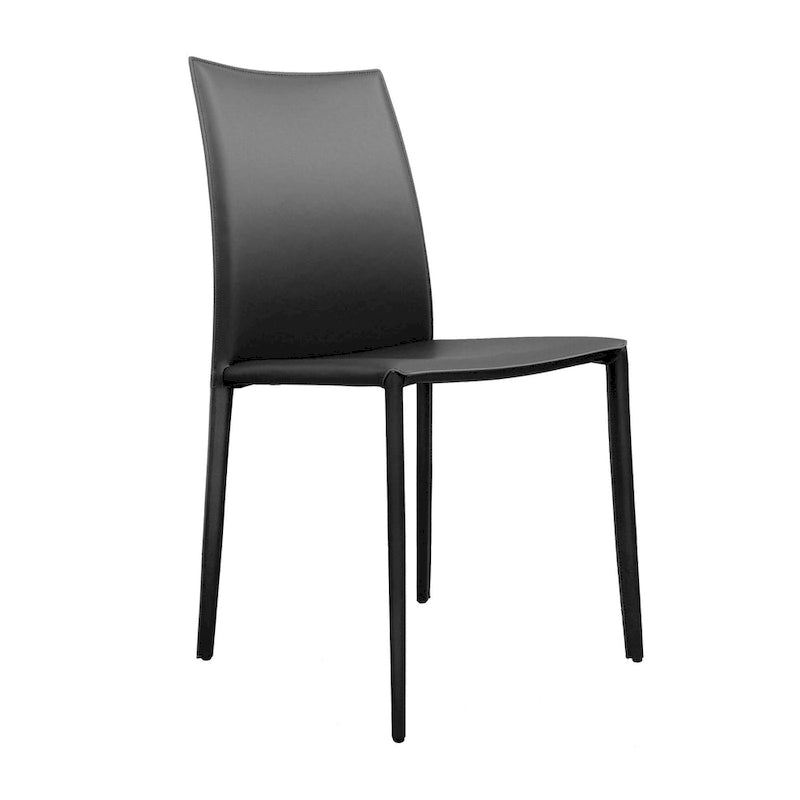 Chaise de salle à manger Lynda en cuir reconstitué, style moderne du milieu du siècle