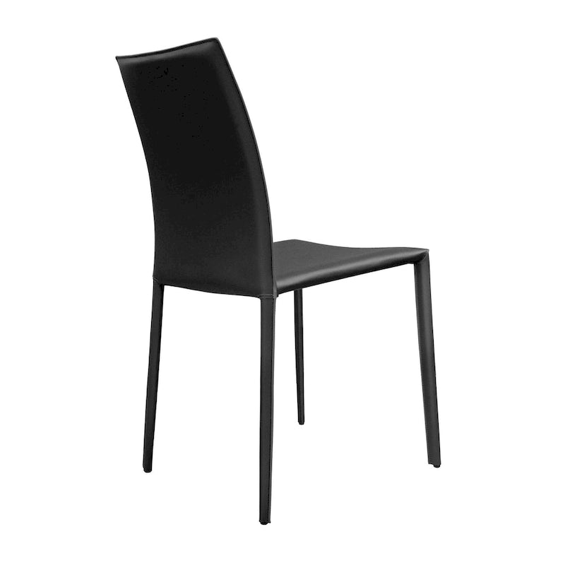 Chaise de salle à manger Lynda en cuir reconstitué, style moderne du milieu du siècle