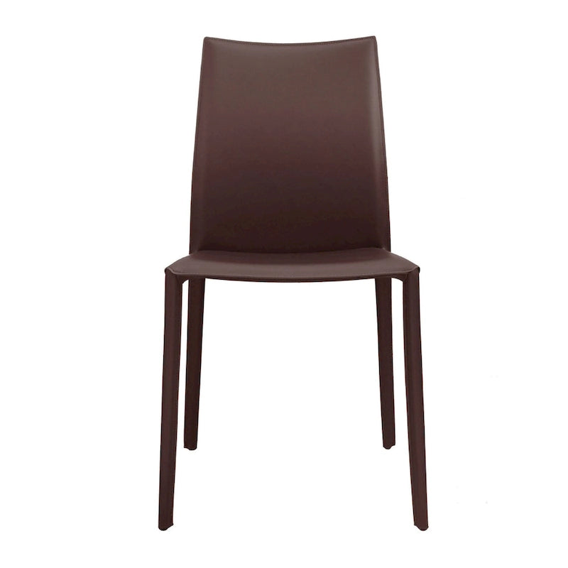 Chaise de salle à manger Lynda en cuir reconstitué, style moderne du milieu du siècle