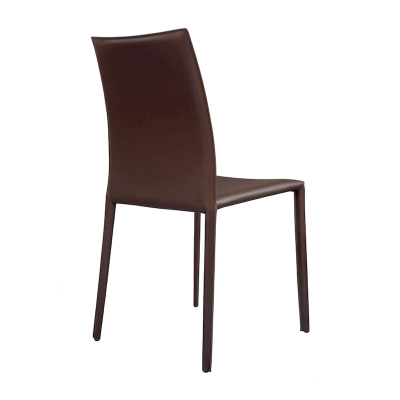 Chaise de salle à manger Lynda en cuir reconstitué, style moderne du milieu du siècle
