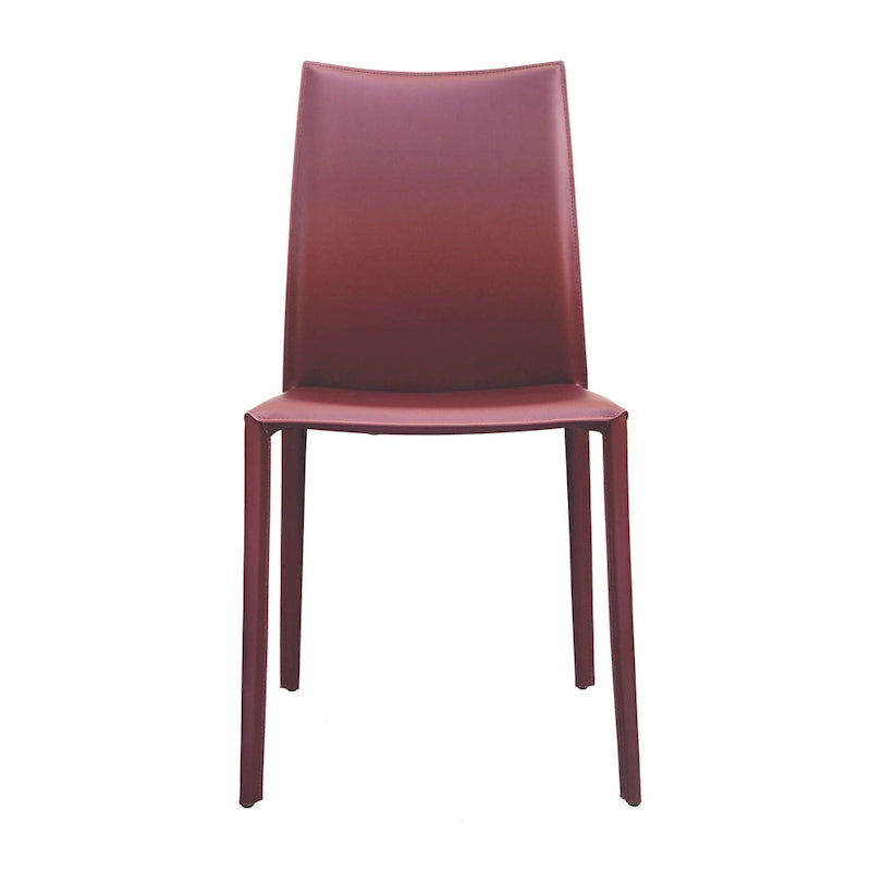 Chaise de salle à manger Lynda en cuir reconstitué, style moderne du milieu du siècle