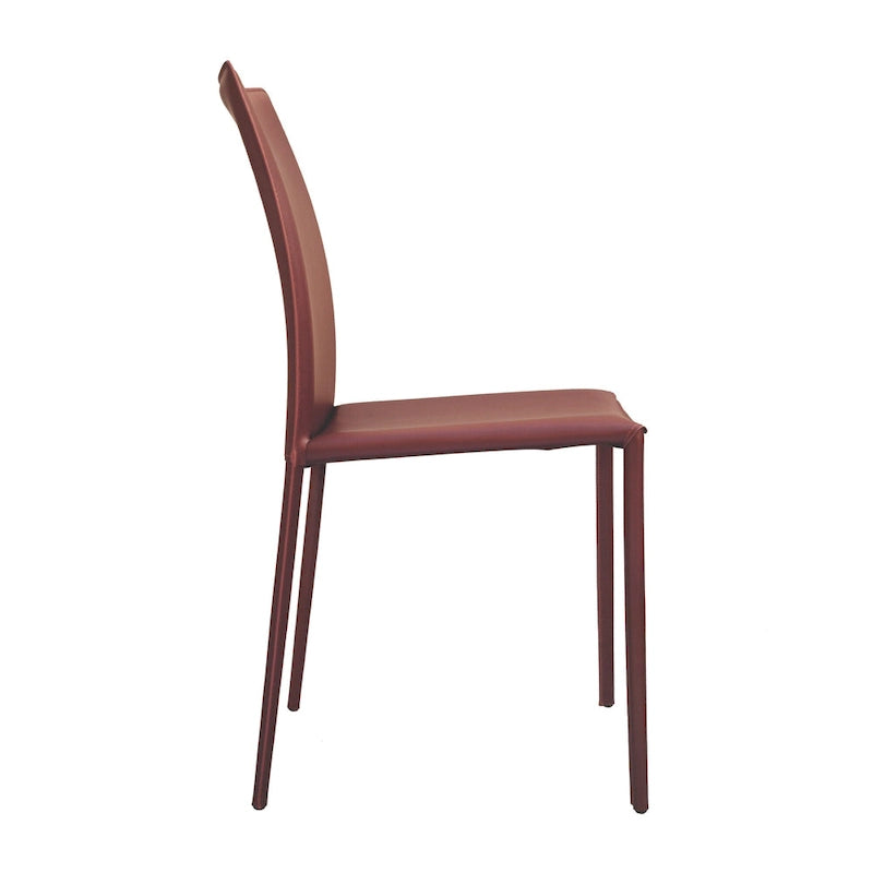 Chaise de salle à manger Lynda en cuir reconstitué, style moderne du milieu du siècle