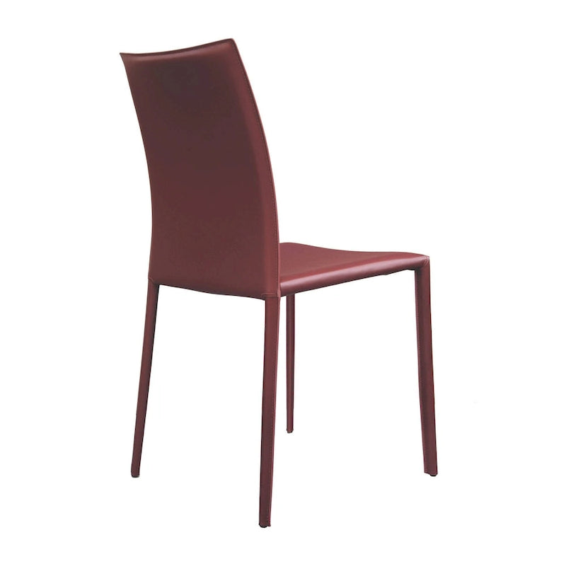 Chaise de salle à manger Lynda en cuir reconstitué, style moderne du milieu du siècle