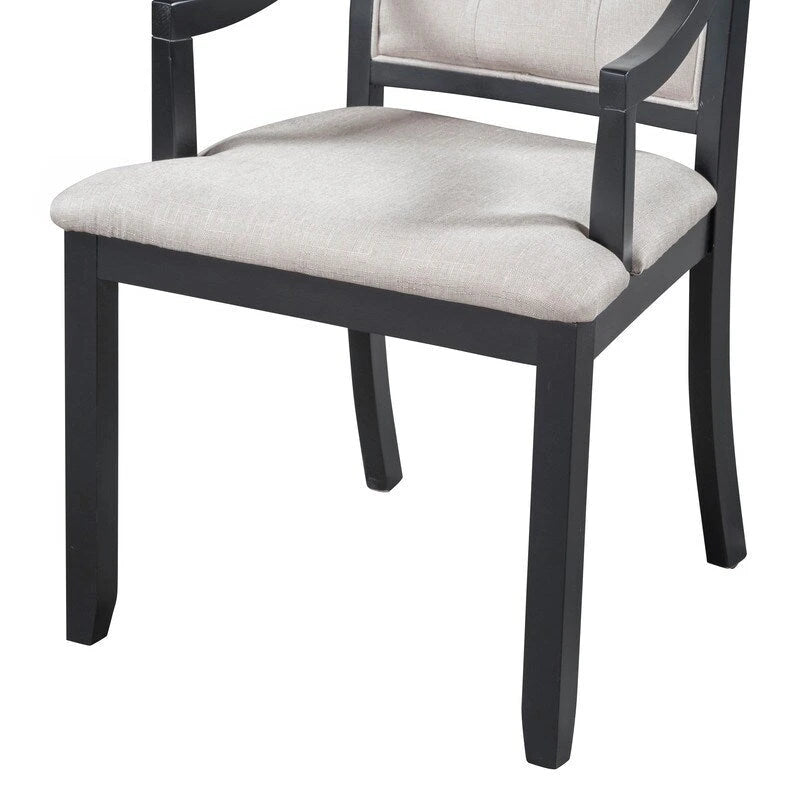 Ensemble de salle à manger rétro 5 pièces comprenant une table ronde extensible et 4 chaises pour cuisine/salle à manger