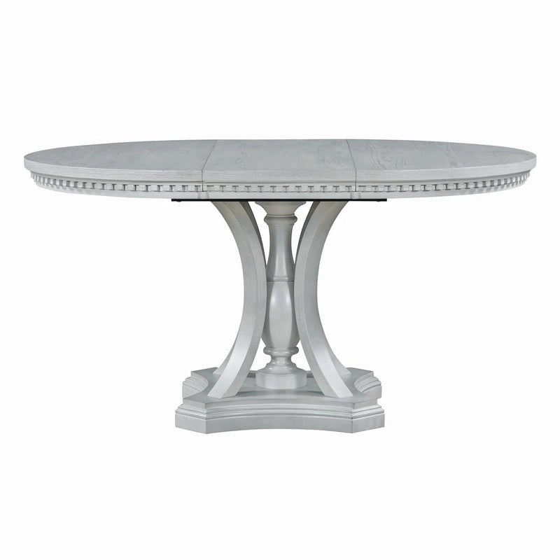 Ensemble de salle à manger rétro 5 pièces comprenant une table ronde extensible et 4 chaises pour cuisine/salle à manger