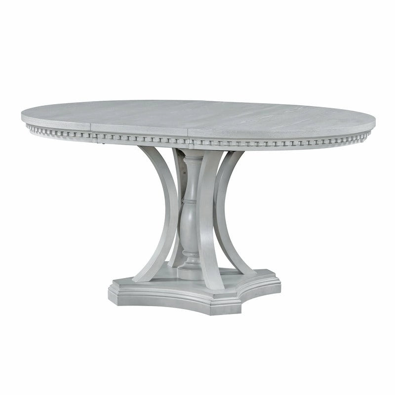 Ensemble de salle à manger rétro 5 pièces comprenant une table ronde extensible et 4 chaises pour cuisine/salle à manger