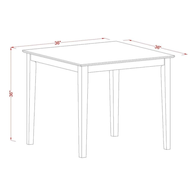 Table de comptoir carrée Vernon d'East West Furniture pour petits espaces (options de finition)