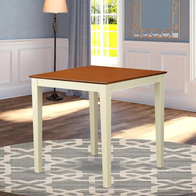 Table de comptoir carrée Vernon d'East West Furniture pour petits espaces (options de finition)