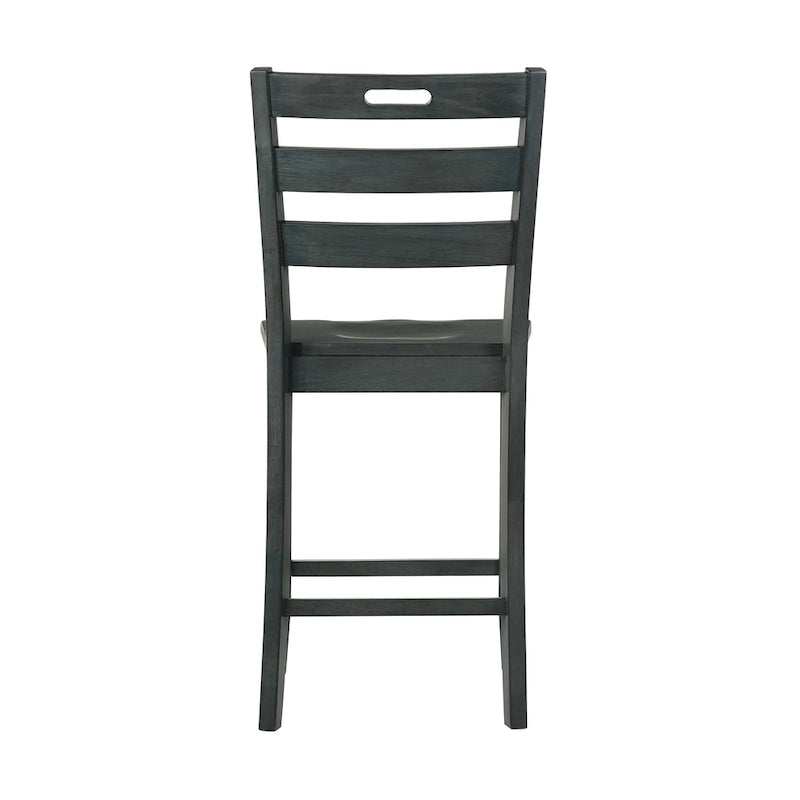 Chaises de comptoir Rangel en bois rustique à dossier échelle de Furniture of America (ensemble de 2)