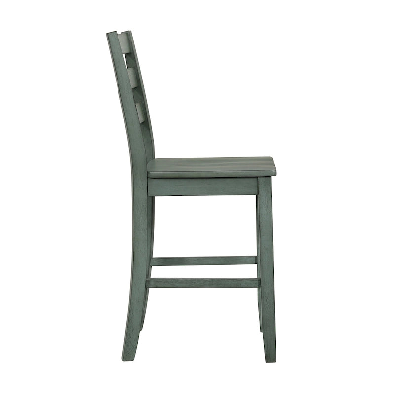 Chaises de comptoir Rangel en bois rustique à dossier échelle de Furniture of America (ensemble de 2)