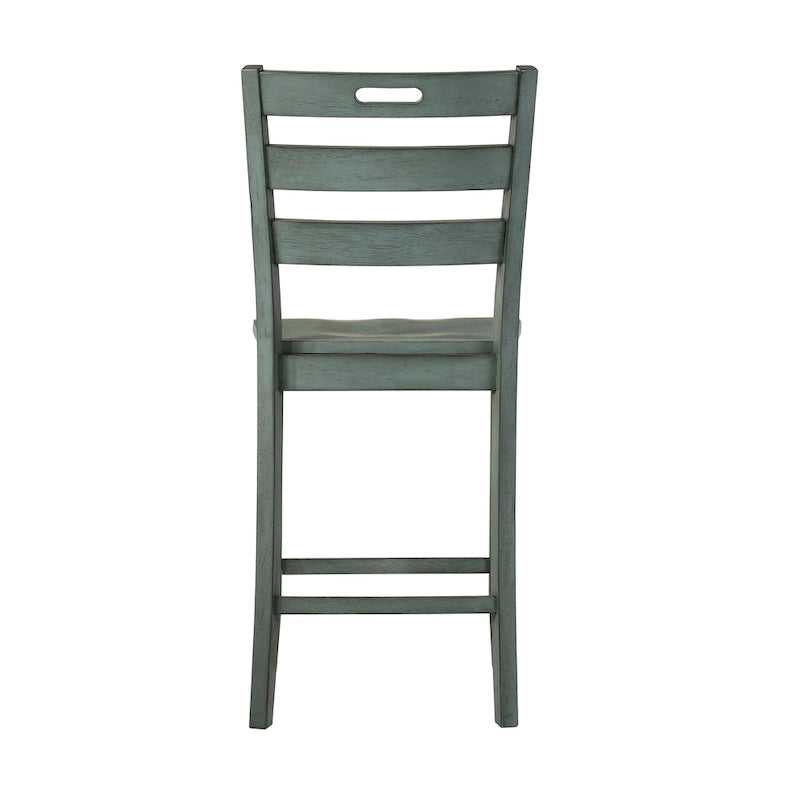 Chaises de comptoir Rangel en bois rustique à dossier échelle de Furniture of America (ensemble de 2)