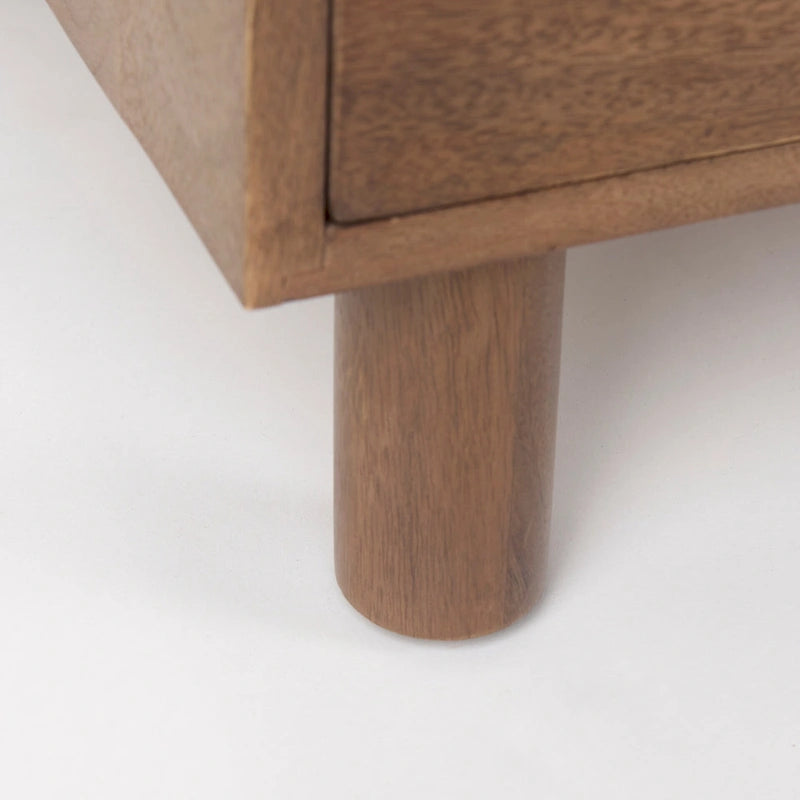 Buffet Astrid en bois de manguier massif brun moyen, 6 tiroirs - 189 cm (L) x 50,3 cm (l) x 74,9 cm (H)