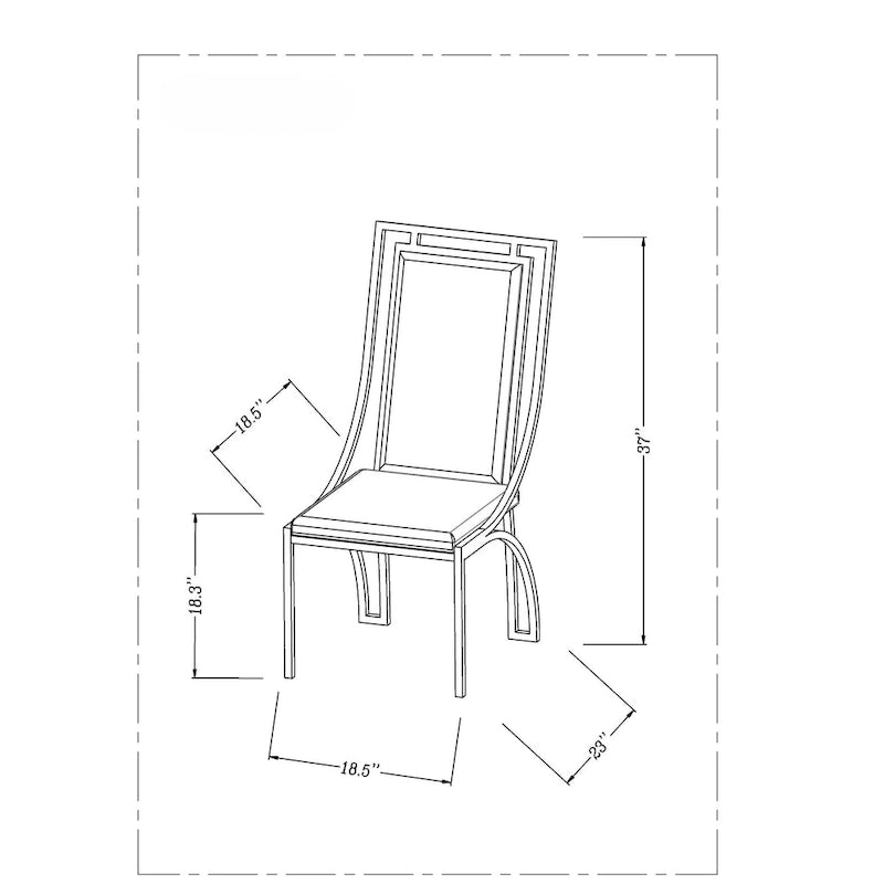 Chaise d'appoint Somette contemporaine à structure ouverte, lot de 2